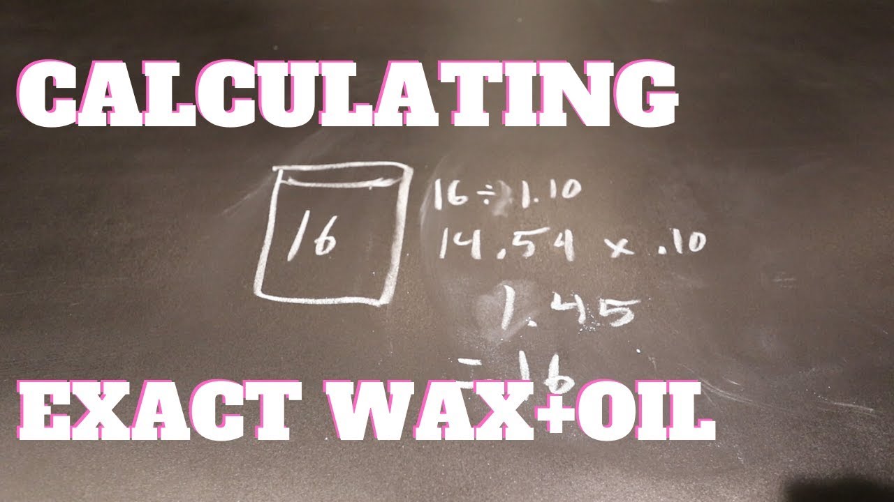 Calculating exactly how much wax and oil you need for any container