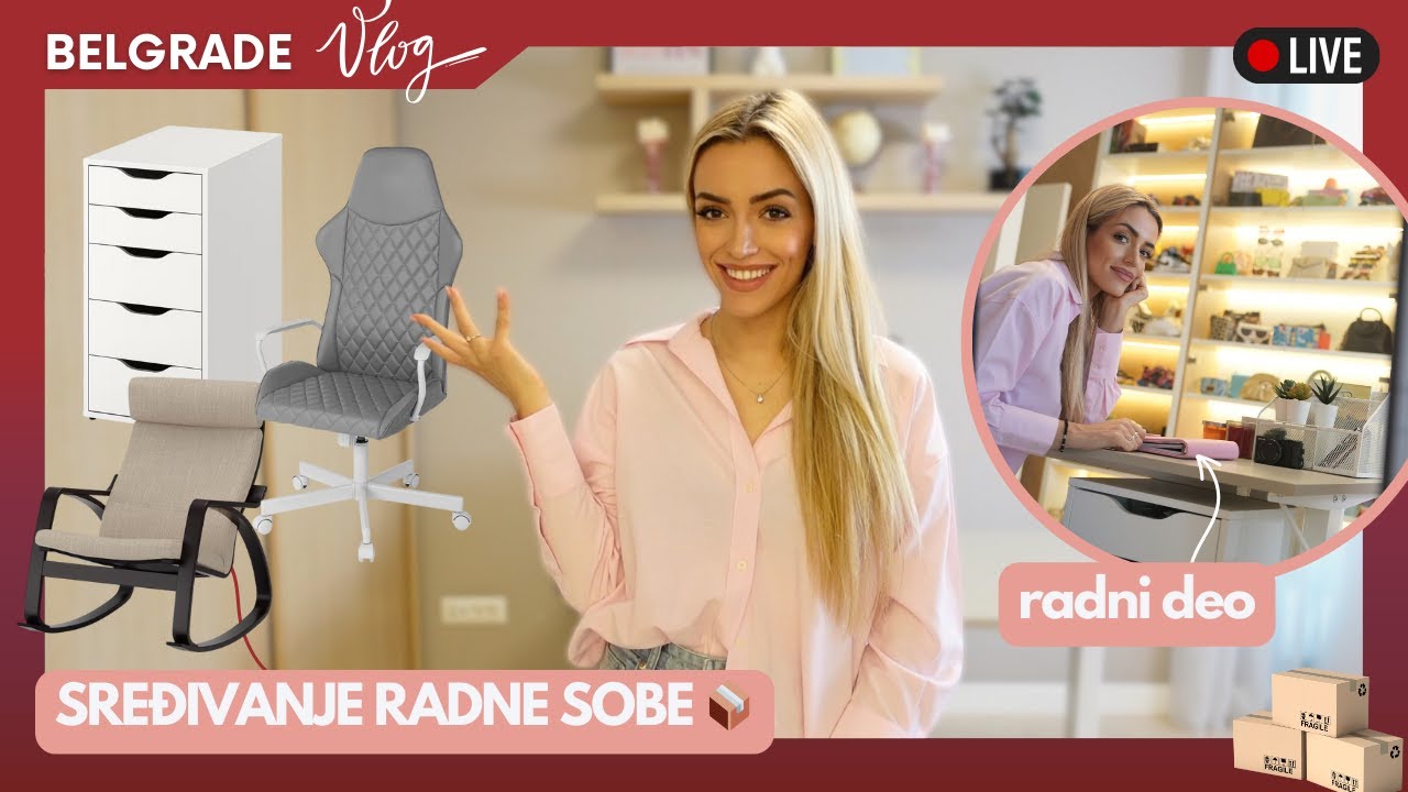 Sređujem radnu sobu za 50.000 dinara 🏡 | IKEA HAUL
