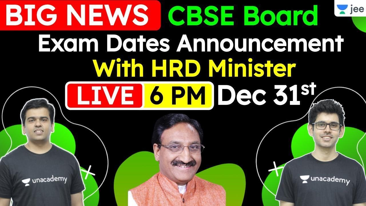CBSE Board Exam 2021 | #EducationMinisterGoesLive | Namo Kaul | Sameer Chincholikar | Unacademy JEE
