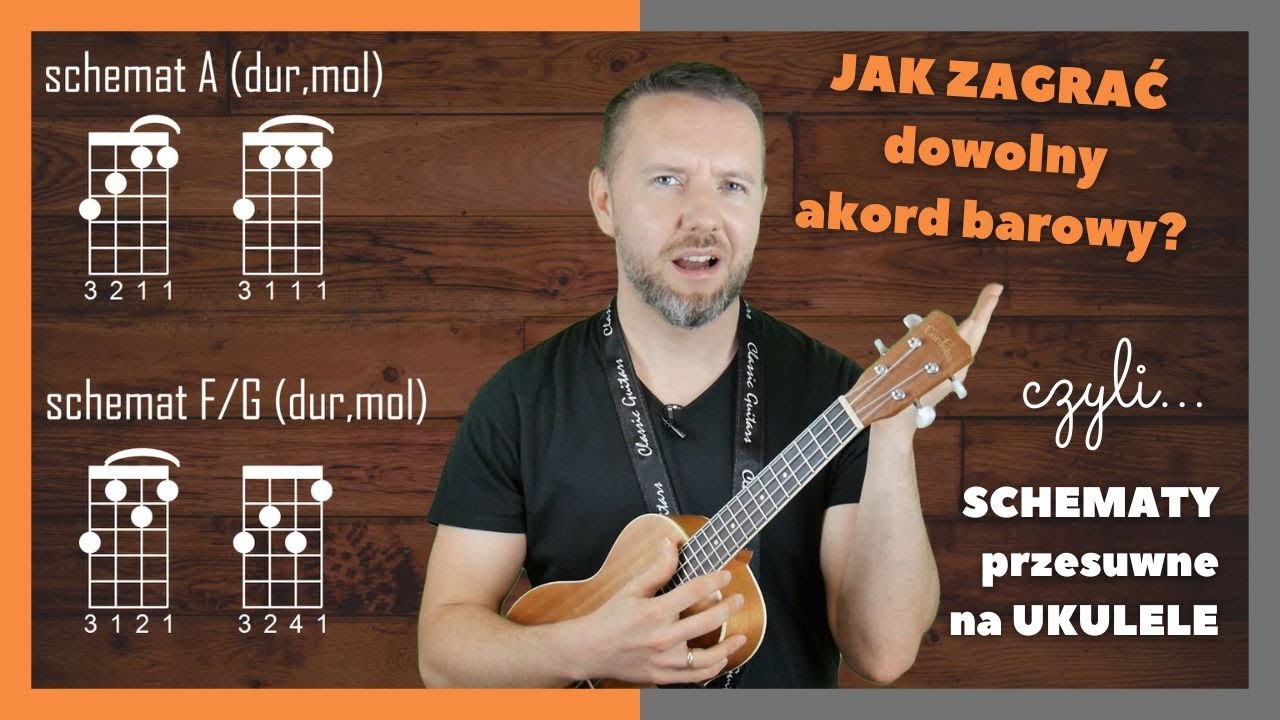 Schematy przesuwne na ukulele, czyli jak zagrać dowolny akord barowy? - UkuKurs lekcja #11