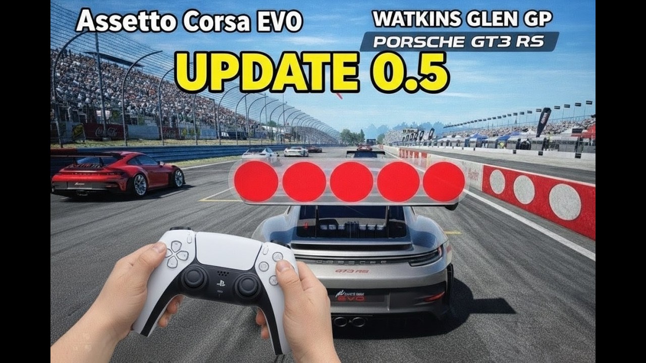 Assetto Corsa EVO Update 0.5 | Porsche GT3 RS | Watkins Glen GP | PS5 Controller 🏁