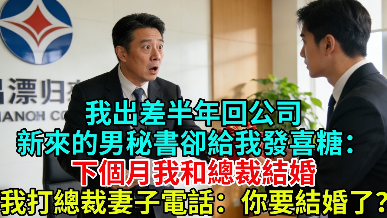 我出差半年回公司，新來的男祕書卻給我發喜糖：下個月我和總裁結婚，我撥通總裁妻子電話：你又要結婚了？#故事頻道#故事#情感故事