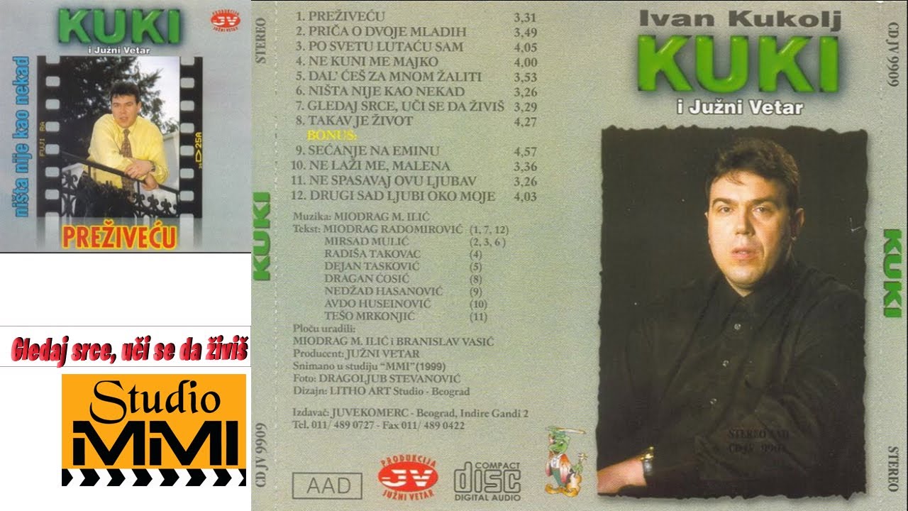 Ivan Kukolj Kuki i Juzni Vetar - Gledaj srce, uci se da zivis (Audio 1999)