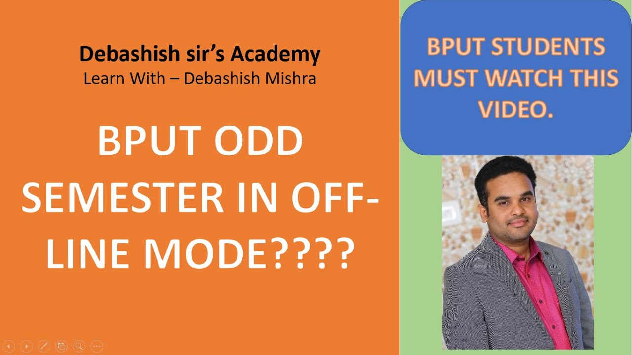 BPUT ODD SEMESTER EXAM DETAILS