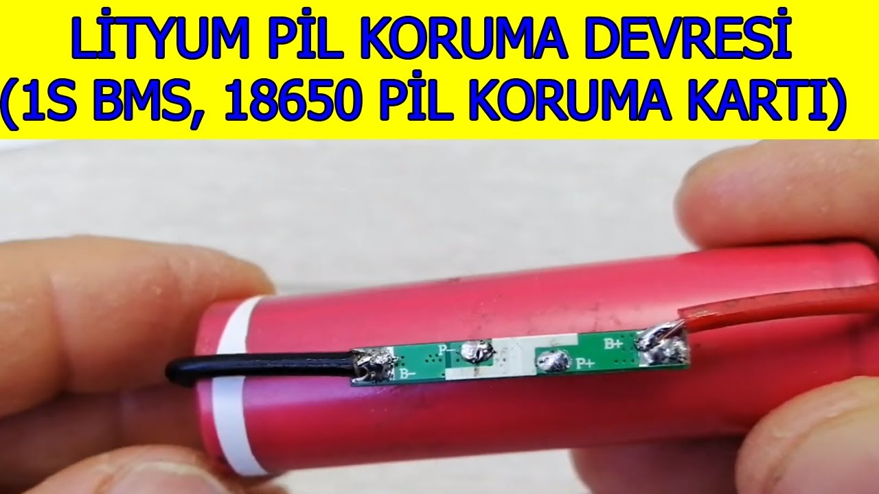 1S BMS Lityum Pil Koruma Devresi Nasıl Bağlanır  (4,2 volt pil koruma devresi, 18650 koruma devresi)