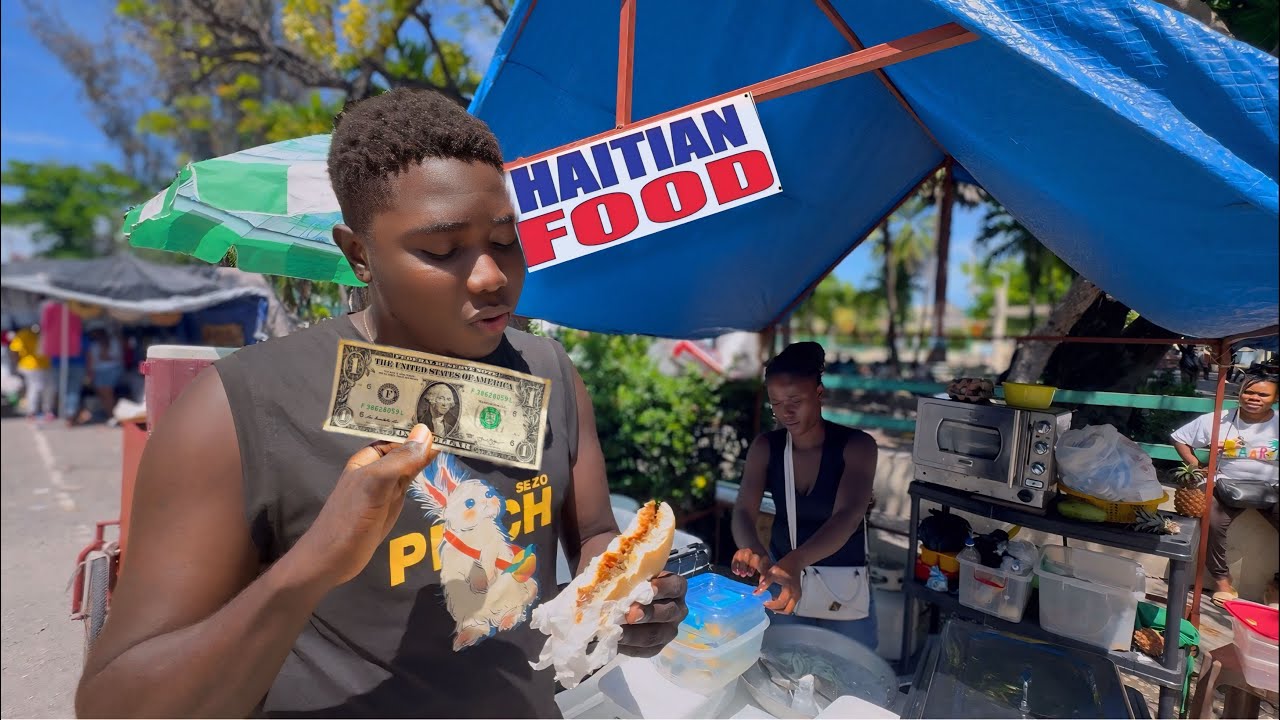 $1 Haitian Street Food in Les Cayes Southern Haiti