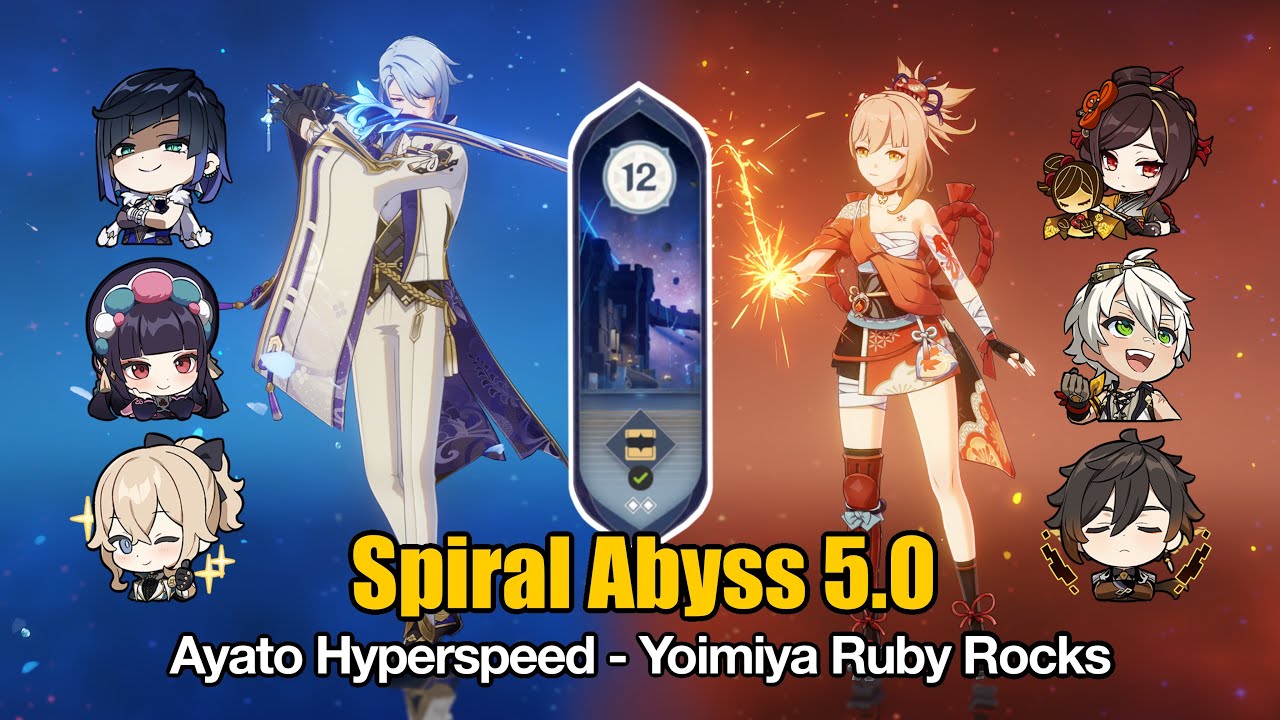 C0 Ayato - Yunjin Hyperspeed & C1 Yoimiya - Chiori Ruby Rocks | Spiral Abyss 5.0 Genshin Impact