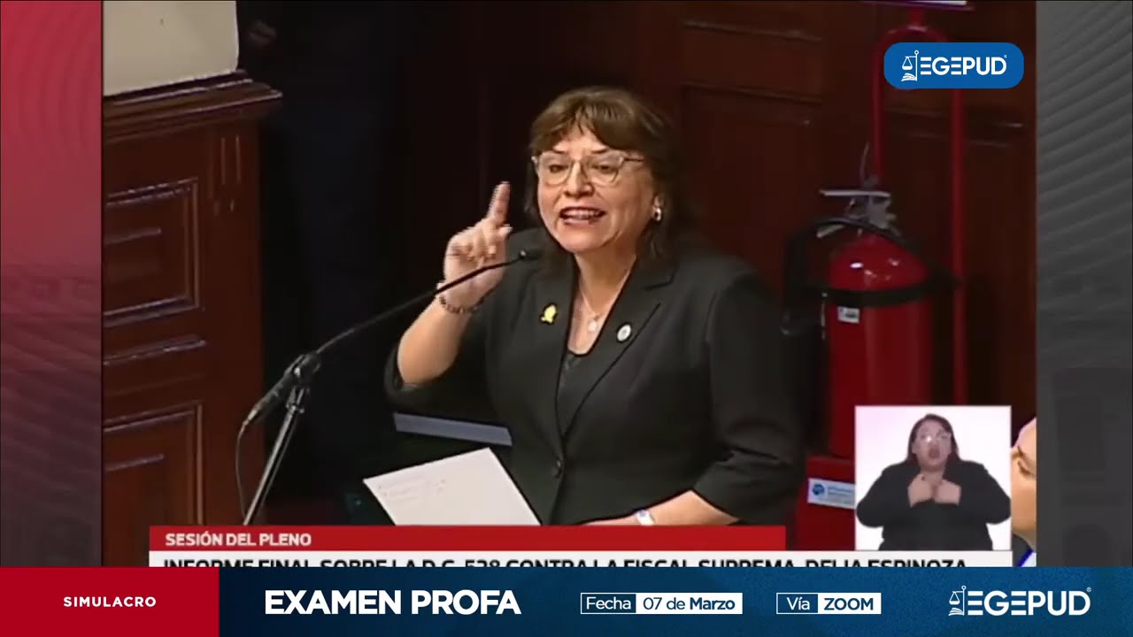 Fiscal Delia Espinoza arremete ante Congreso casi vacío: 