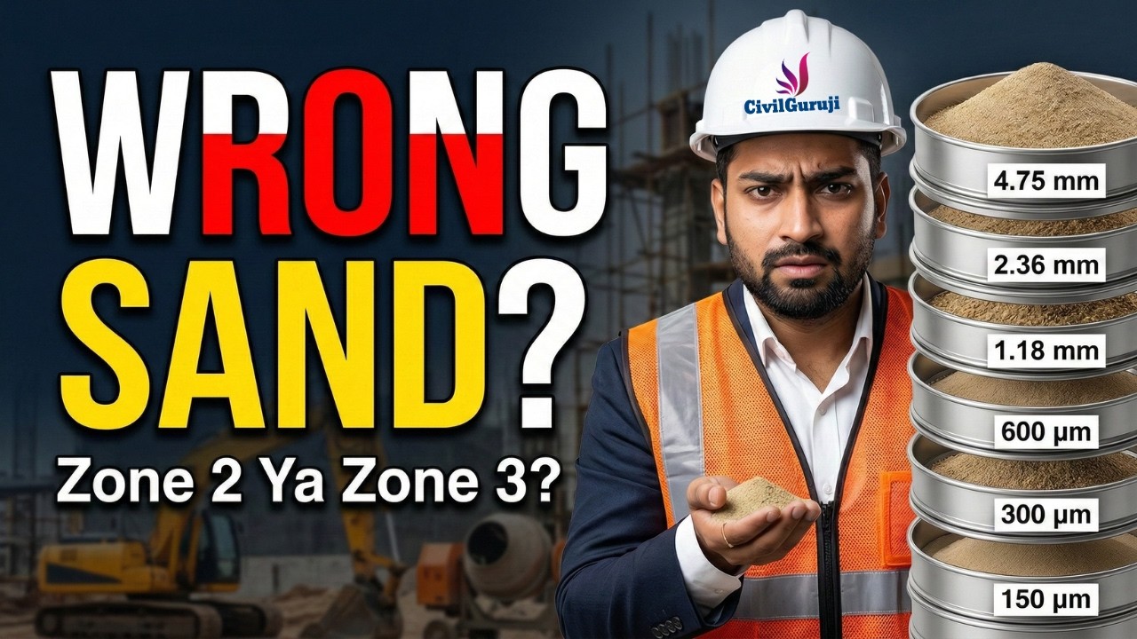 How to Identify Sand Zone on Construction Site | Sand Sieve Analysis Test Explained as per IS 383