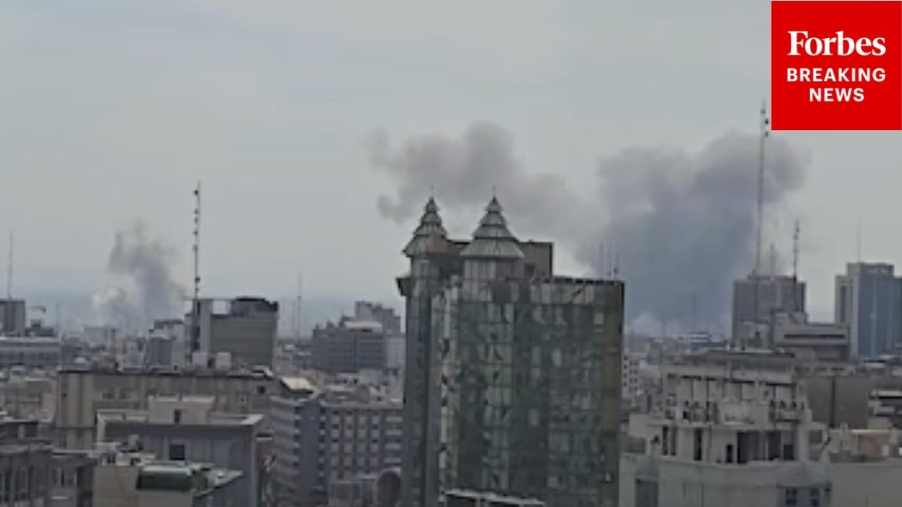 Clouds Of Smoke Seen Bellowing Above Tehran, Iran, Amid Fresh Round Of U.S.-Israeli Strikes