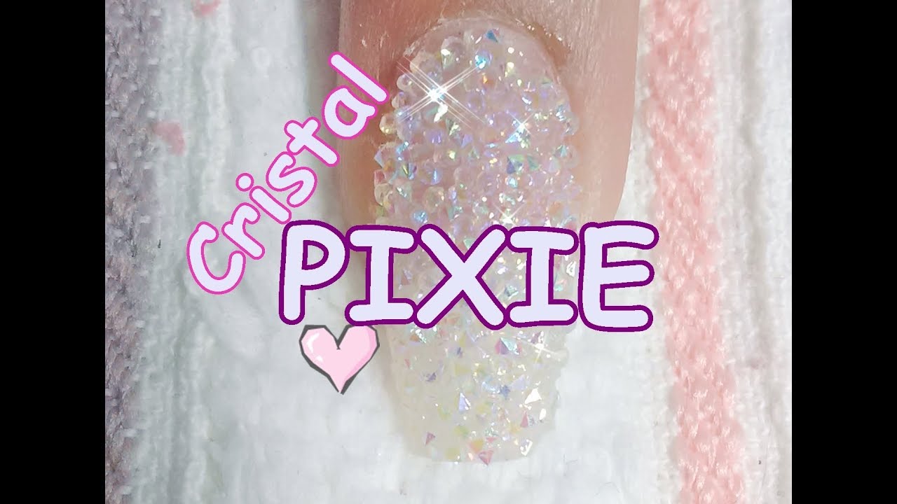 Como aplicar cristal PIXIE paso a paso/  Pixie Crystals Nails step by step