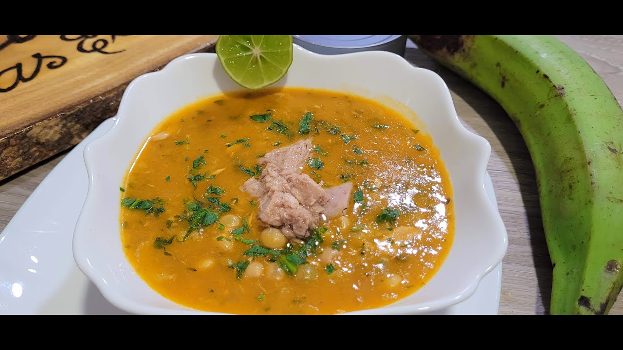 RASPADO DE VERDE CON ATÚN con 3 ingredientes básicos ( sopa de plátano verde con atún)