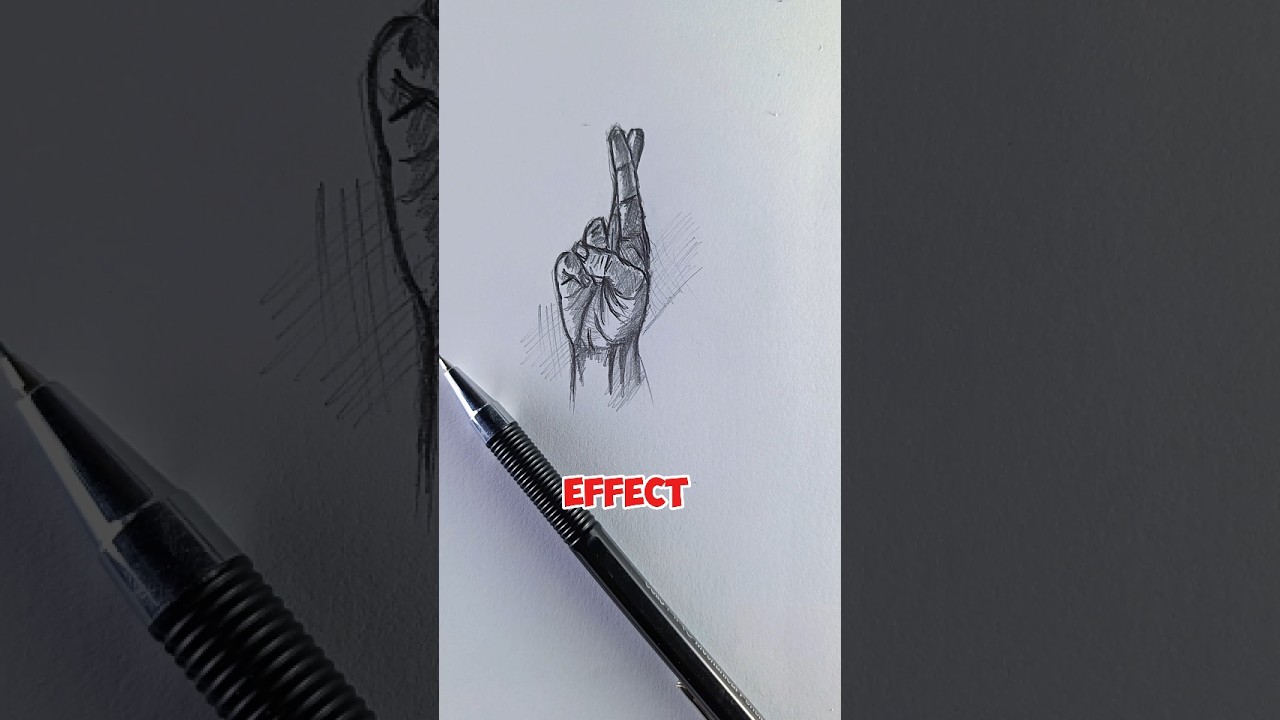 The Ultimate Guide to Drawing a Symbolic Promise Sign🤞 #art #shorts #drawing #foryou #satisfying