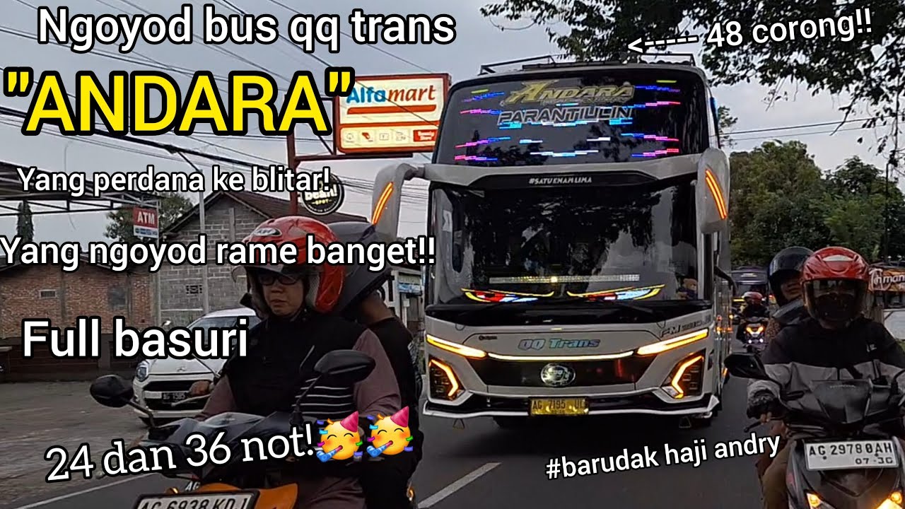 Pertama kali ngoyod bus qq trans"andara"!! yang ngoyod terlalu rame. Full basuri 24 dan 36 not!!