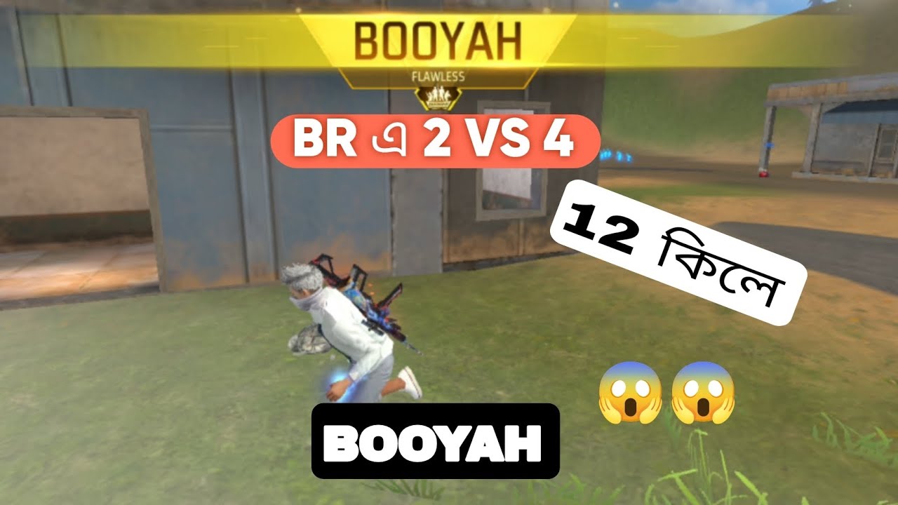  BR এ তাও আবার 2 vs 4 12 কিলে booyah 😱