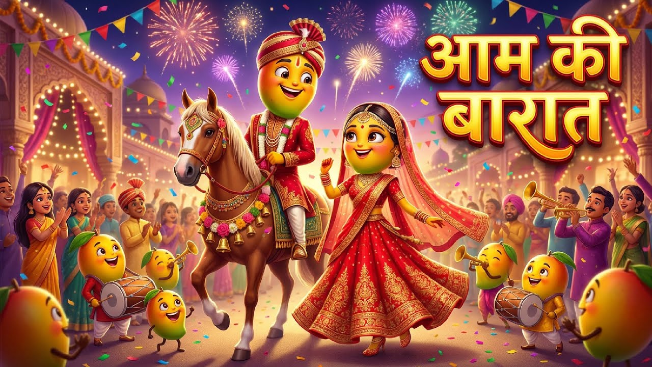 🥭 आम की बारात | Mango Ki Nikli Baraat | Kids Cartoon Video | hindi rhymes | Kids Song