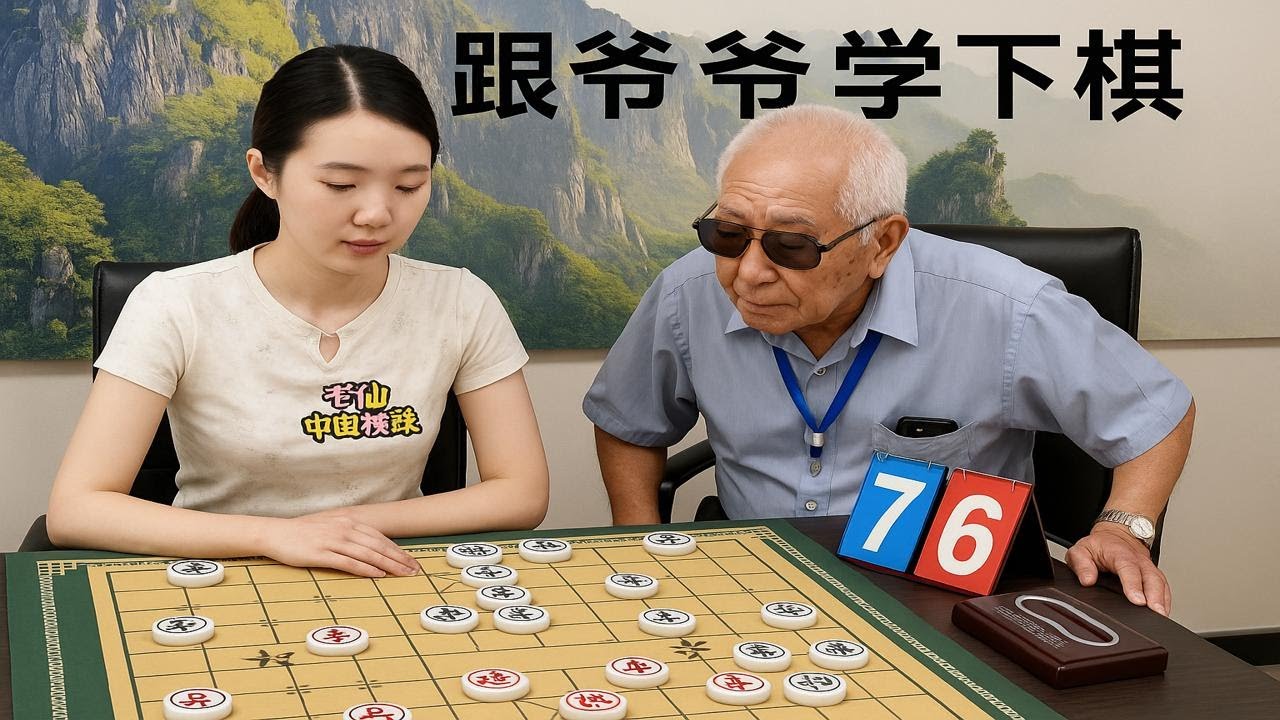 跟爷爷学下棋
