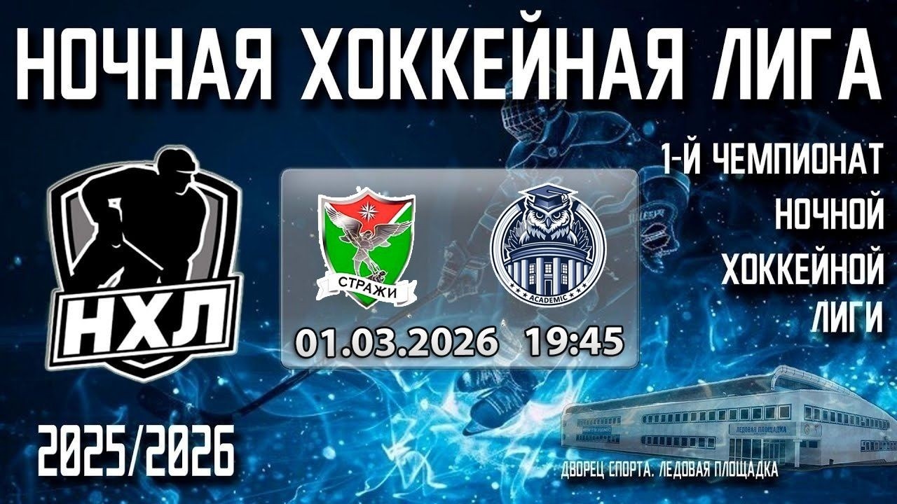 01.03.2026. 1-й Чемпионат НХЛ. Стражи-2 - Академик