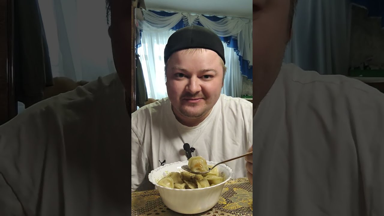 Пельмени с грибным бульоном 🤤 Мукбанг