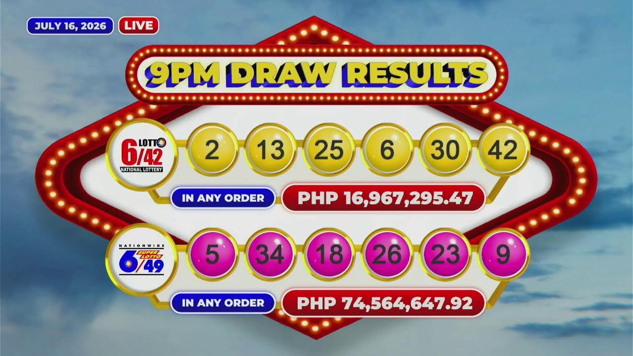 [LIVE] PCSO 9:00 PM Lotto Draw - July 16, 2026