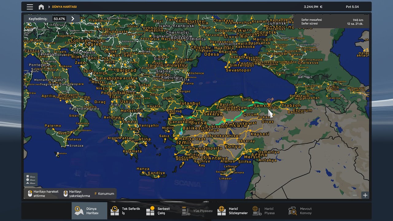 ETS2 1 57  52 MOD'S BIG MAP COMBO  AKHİSAR   ORDU