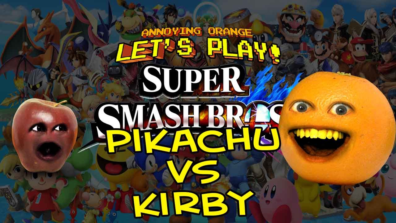 Раздражающий Апельсин против Карликовой Яблоки — SUPER SMASH BROS: Пикачу против Кирби