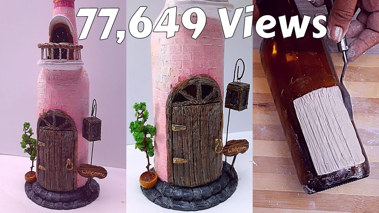 Сделай сам Сказочный домик из стеклянной бутылки | Ден...