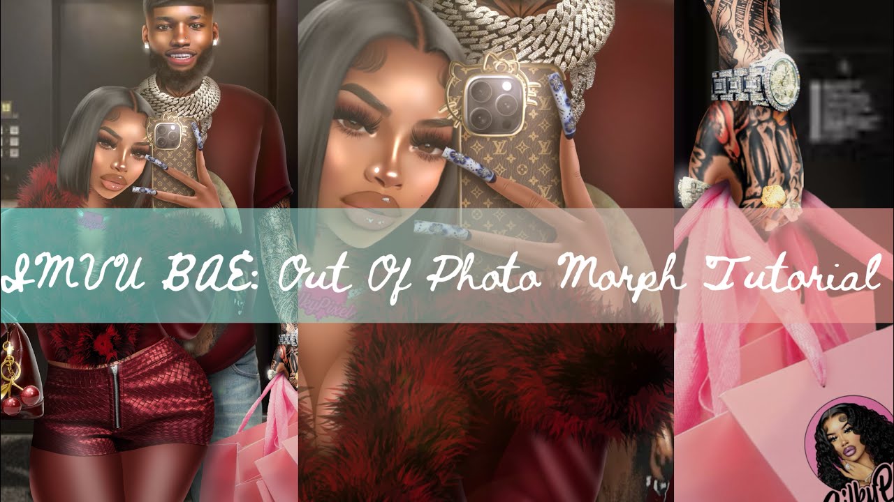 IMVU Bae Edition: DOUBLE Out Of Photo Morph Edit Tutorial 🖤🍇🍷