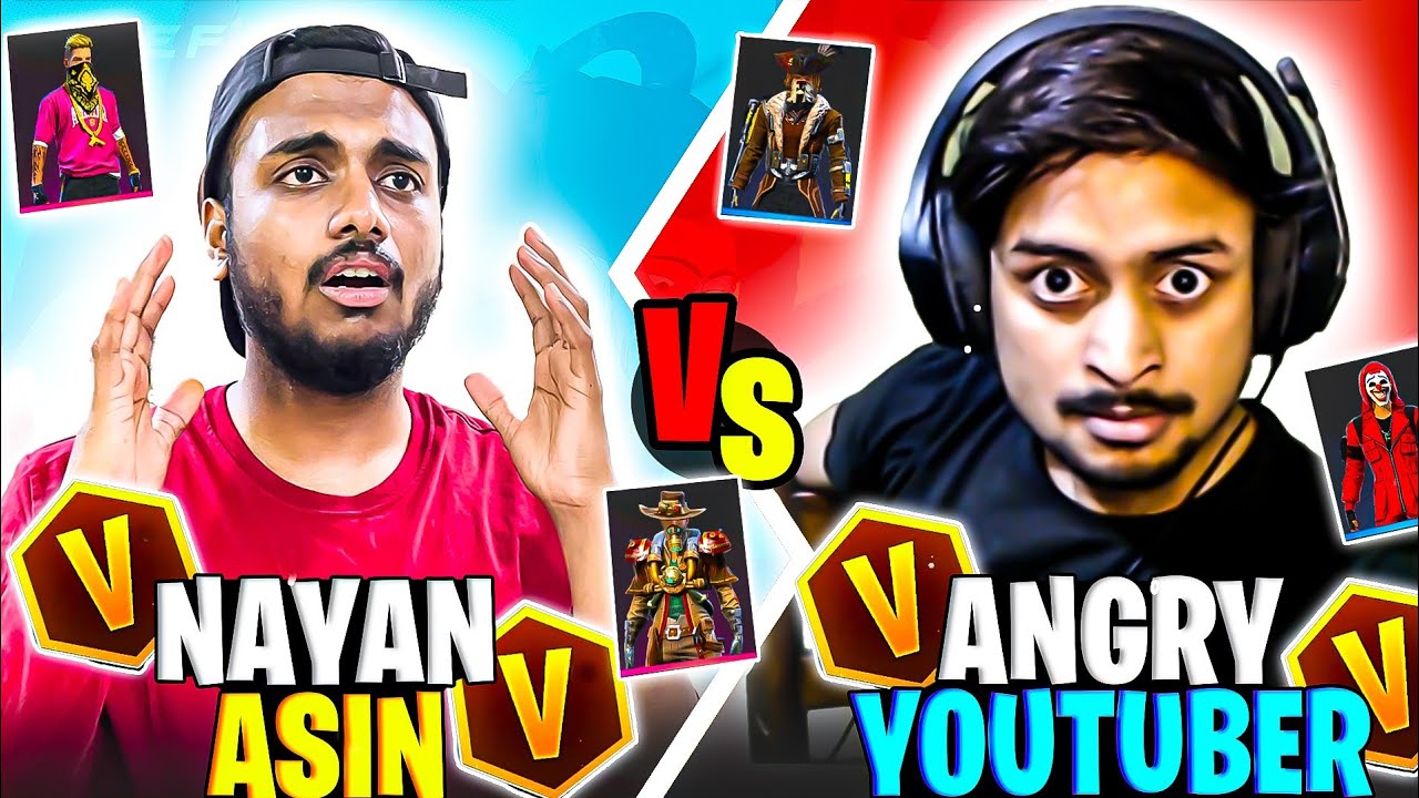 NayanAsin Vs Angry Youtuber Rg Gamer 😡 Live Collection Battle Gone Wrong😱 - Garena Free Fire