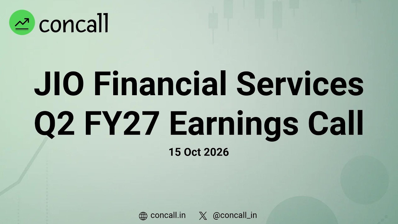 JIO Financial Services Q2 FY27 Earnings Conference Call | Concall.in