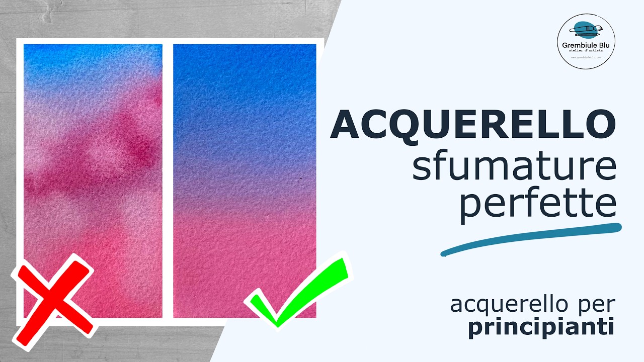 Sfumature ad acquerello per principianti | Tecnica facile passo passo 🎨