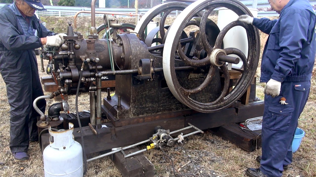 Old Engines in Japan 1890s? National Gas Engine 13hp いにしえの発動機たち 1890年代？ National Gas Engine