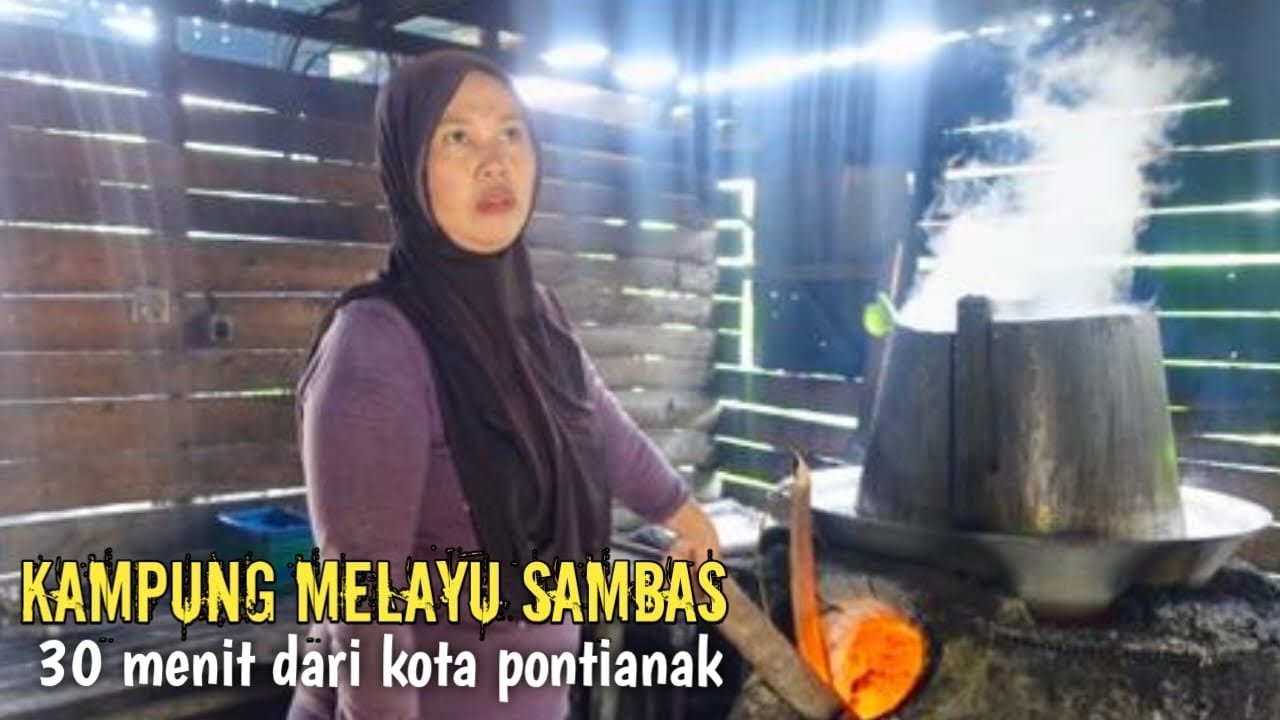 Suasana tenang kampung Melayu Sambas dekat Pontianak
