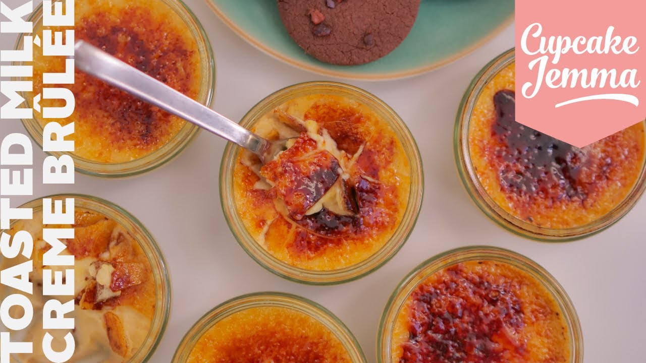 Toasted Milk Creme Brûlée Recipe & Tutorial | Cupcake Jemma