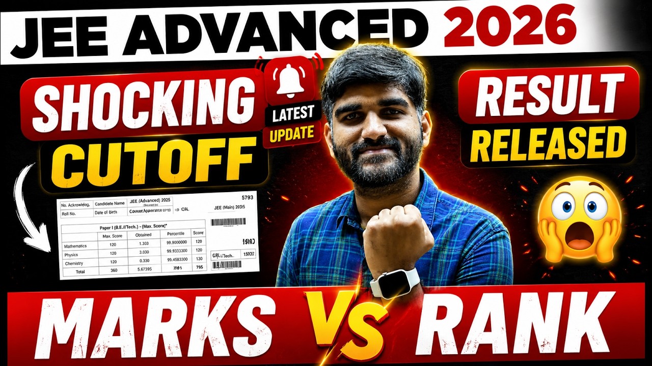JEE Advanced 2026 Shocking Cut Off Released✅ | JEE Advanced 2026 Marks VS Rank| JEE ADVANCED Cut Off