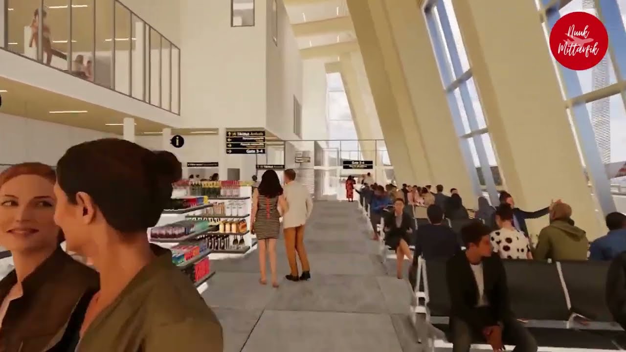 New Nuuk Airport Interior tour - Animation
