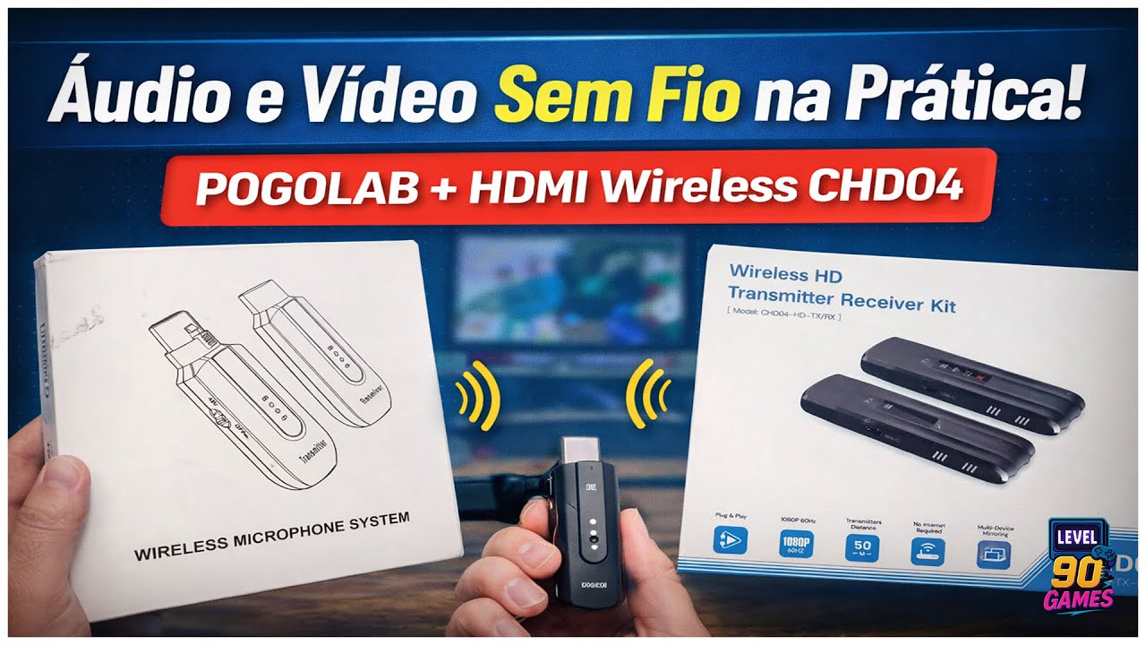 Áudio e Vídeo Sem Fio na Prática! POGOLAB + HDMI Wireless CHD04