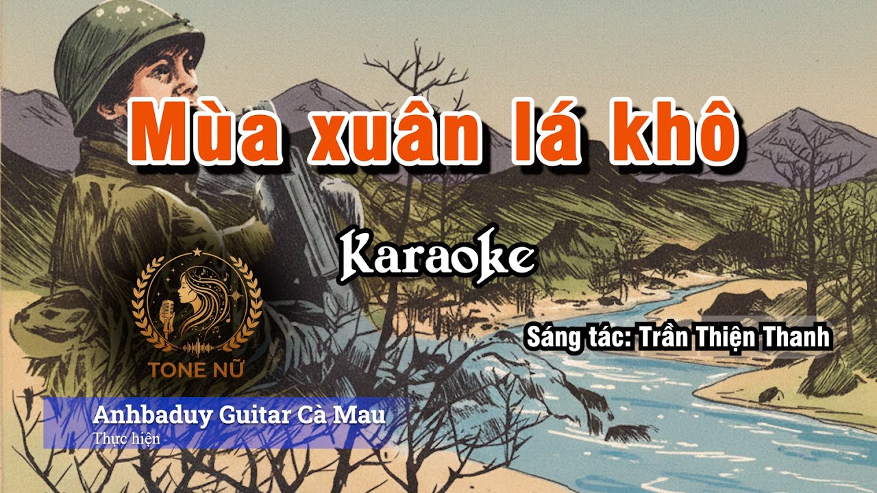 Mùa xuân lá khô | Karaoke | Tone Nữ - Fm | Anhbaduy Guitar - Cà Mau