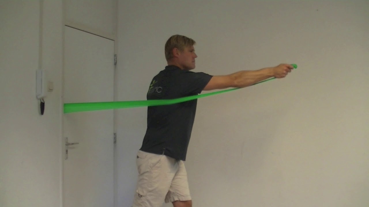 schouderblad stabilisatie en coordinatie oefening ( serratus anterior)