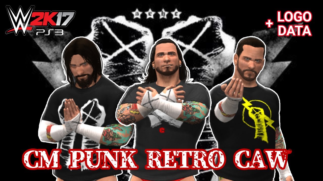 WWE 2K17: CM PUNK RETRO ATTIRES CAW (XBOX 360/PS3)+LOGO.DAT