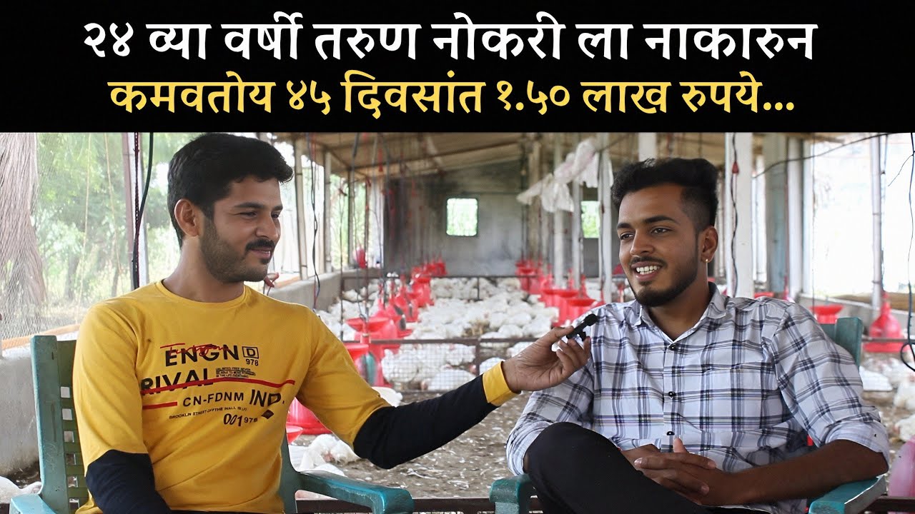 २४ व्या वर्षी तरुण नोकरी ला नाकारुन कमवतोय ४५ दिवसांत १.५० लाख रुपये...| POULTRY Farming
