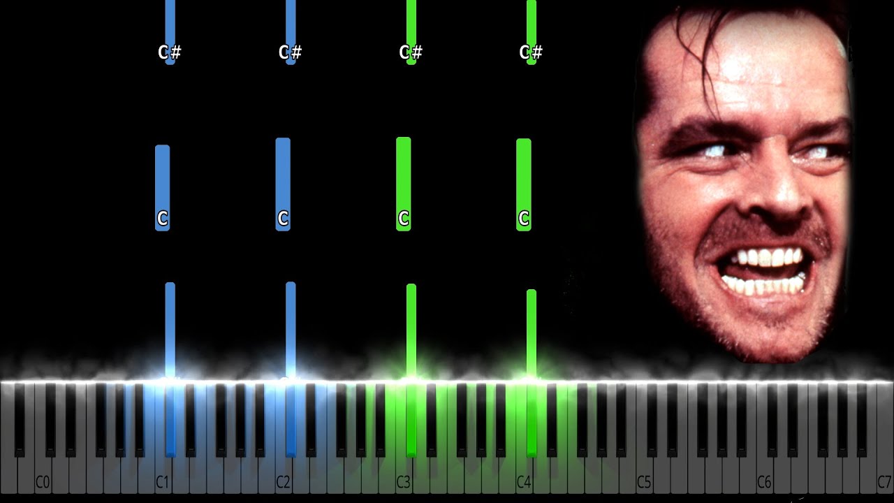 The Shining Main Theme Piano Tutorial