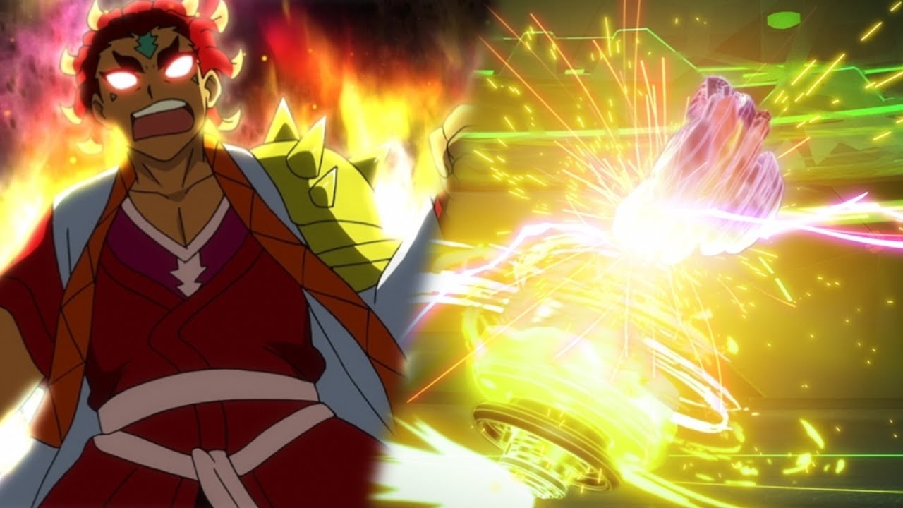Bell vs. Rashad! BEYBLADE BURST DB EPISODE 49 Great Clash! Bomber and Halo! CLIP