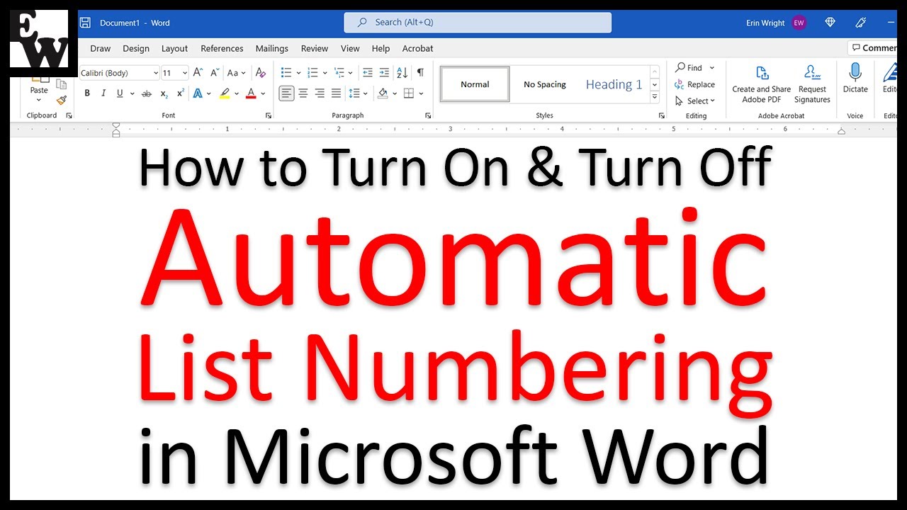 Как включить и отключить автоматическую нумерацию списков в Microsoft Word