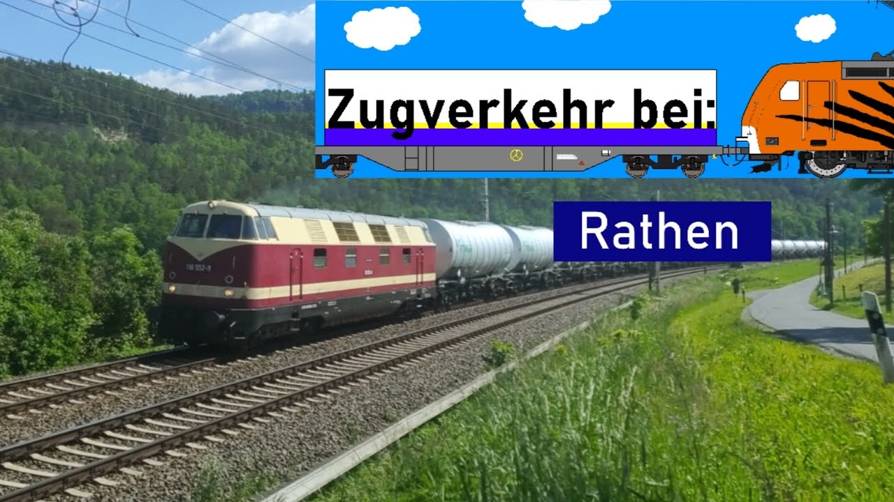 Zugverkehr im Elbtal(1) bei Rathen
