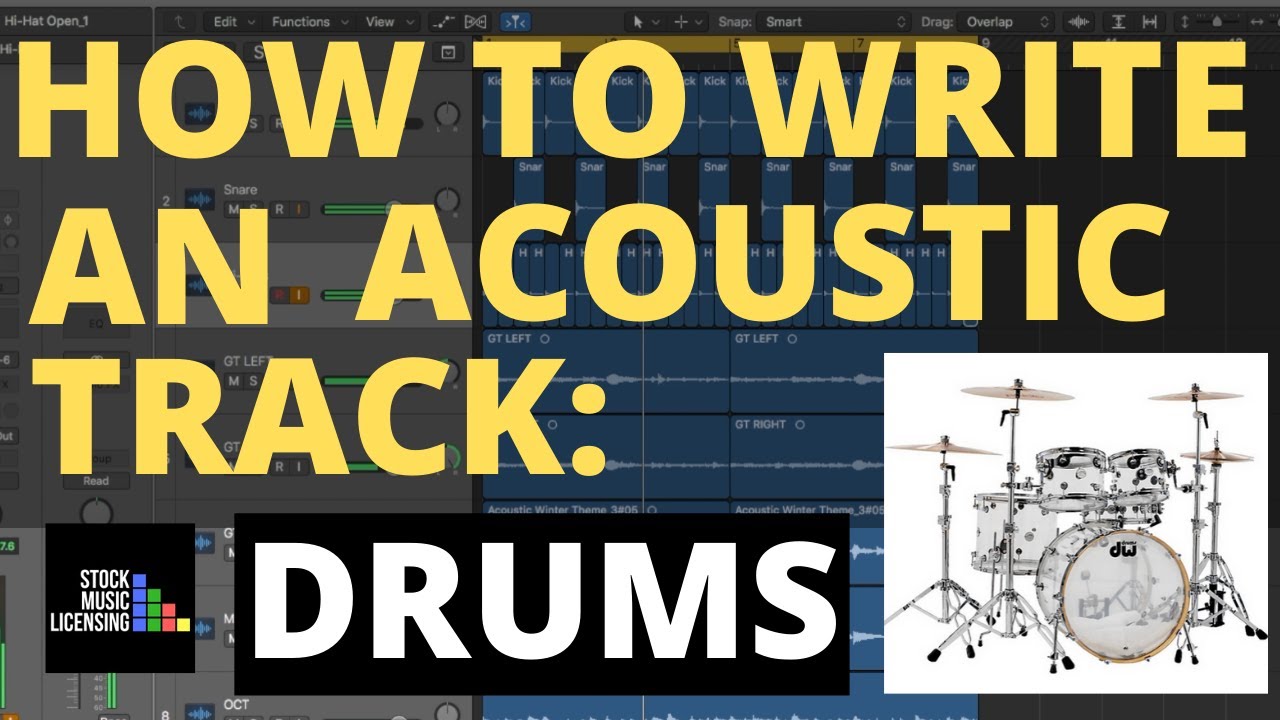 How To Write An Acoustic Guitar Track For Music Licensing - Adding Drums