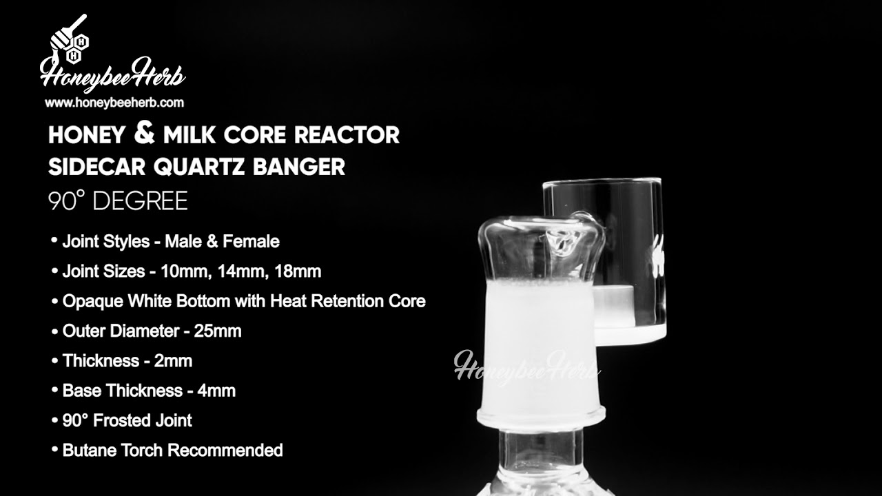 Honey & Milk Core Reactor Sidecar Quartz Banger - 90&deg; Degree