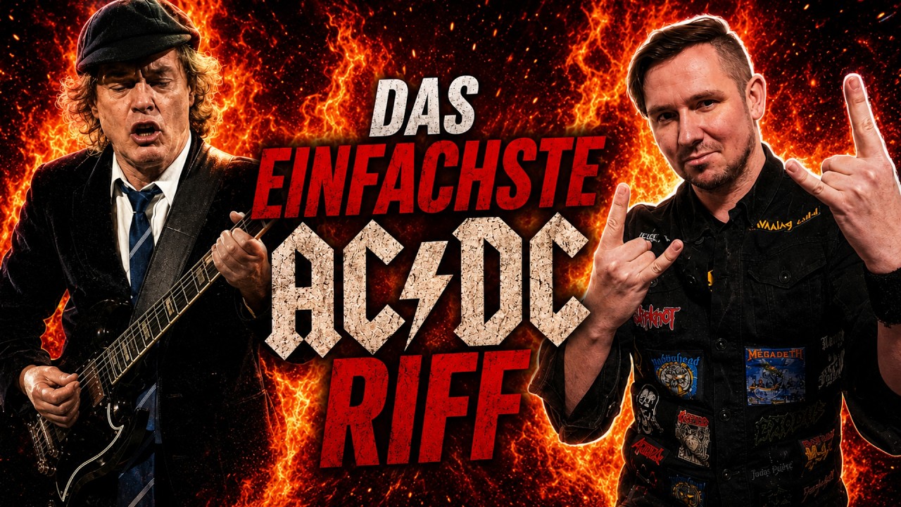 😲 Nicht Highway to Hell! Das IST das einfachste AC/DC Riff für Anfänger #hardrock #acdc