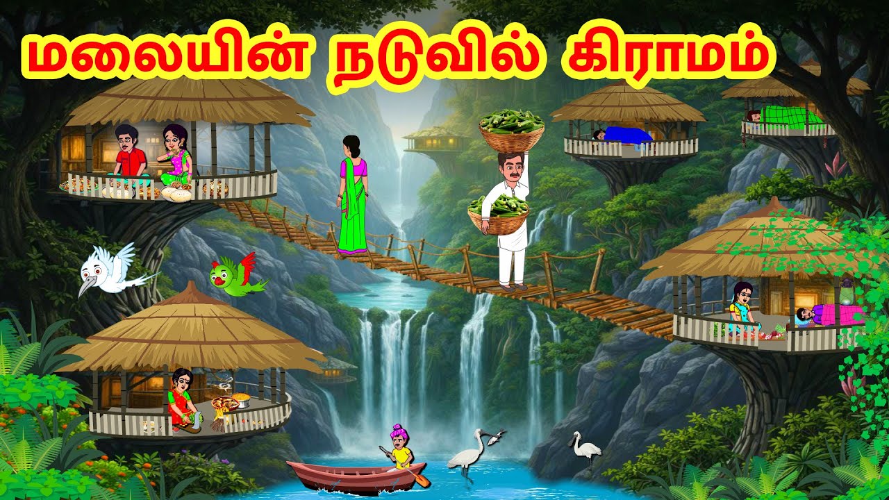 Stories In Tamil - மலையின் நடுவில் கிராமம்  | Tamil Moral Stories | | Komali TV Tamil