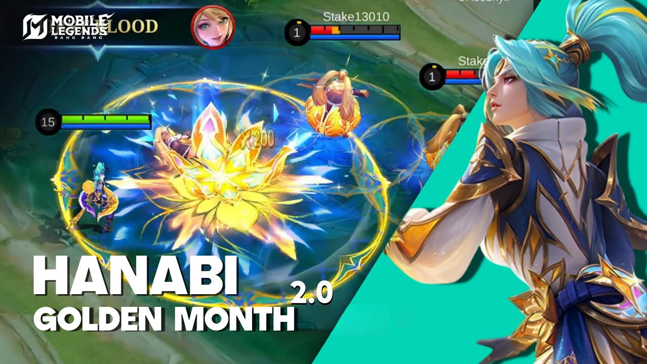 #2 FREE HANABI GOLDEN MONTH SKIN REVIEW - GAMEPLAY & SKILL EFFECTS REVEALED - Mobile Legends